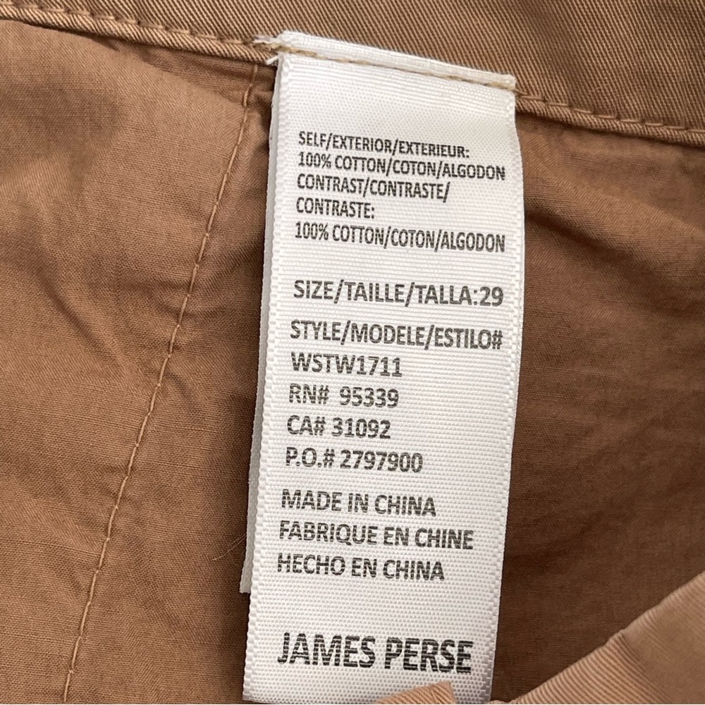STANDARD JAMES PERSE Womens Cropped Pants Size 29 Khaki Pockets Neutral - Picture 4 of 10
